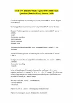 ISYE 6501 Final ExamAll Possible Questions and AnswersLatest 20262027Study tips to ace in ISYE 6501 Finals Latest UPDATE 100 CORRECT ANSWERS