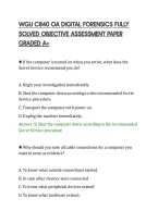 Wgu C840 Oa Digital Forensics Fully&NewLine;Solved Objective Assessment Paper&NewLine;Graded A&plus;