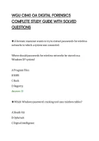 Wgu C840 Oa Digital Forensics&NewLine;Complete Study Guide With Solved&NewLine;Questions