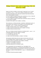 Engine Repair Michigan Mechanic Study Guide Updated 2026