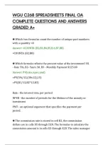 Wgu C268 Spreadsheets Final Oa&NewLine;Complete Questions And Answers&NewLine;Graded A&plus;