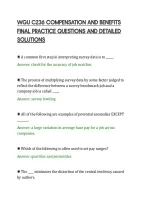 Wgu C236 Compensation And Benefits&NewLine;Final Practice Questions And Detailed&NewLine;Solutions