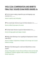 Wgu C236 Compensation And Benefits&NewLine;Final Fully Solved Exam Paper Graded A&plus;