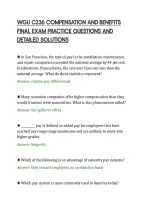 Wgu C236 Compensation And Benefits&NewLine;Final Exam Practice Questions And&NewLine;Detailed Solutions&NewLine;