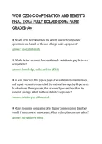 Wgu C236 Compensation And Benefits&NewLine;Final Exam Fully Solved Exam Paper&NewLine;Graded A&plus;