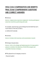 Wgu C236 Compensation And Benefits&NewLine;Final Exam Comprehensive Questions&NewLine;And Correct Answers
