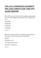 Wgu C236 Compensation And Benefits&NewLine;Final Exam Complete Study Guide With&NewLine;Solved Questions&NewLine;