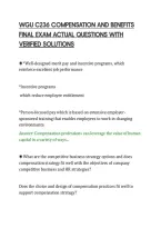 Wgu C236 Compensation And Benefits&NewLine;Final Exam Actual Questions With&NewLine;Verified Solutions