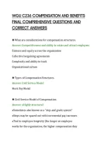 Wgu C236 Compensation And Benefits&NewLine;Final Comprehensive Questions And&NewLine;Correct Answer