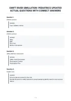 Swift River Simulation&colon; Pediatrics Updated&NewLine;Actual Questions With Correct Answers&NewLine;