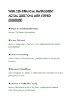 Wgu C214 Financial Management&NewLine;Actual Questions With Verified&NewLine;Solutions