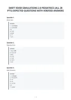Swift River Simulations 2&period;0 Pediatrics &lpar;All 28&NewLine;Pt&rsquo;s&rpar; Expected Questions With Verified Answers