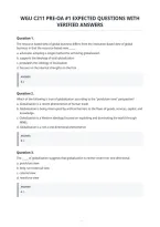 Wgu C211 Pre-Oa &num;1 Expected Questions With&NewLine;Verified Answers