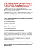 NSG 552 Psychopharmacology Exams 1&ndash;3 &lpar;2026&sol;2027&rpar; &vert; Exam Questions&comma; Verified Answers & Detailed Rationales PDF