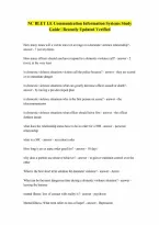 NC BLET LE Communication Information Systems Questions and Answers Already Graded A 100 Correct Answers Verified A Graded