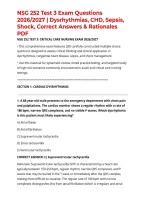 NSG 252 Test 3 Exam Questions 2026&sol;2027 &vert; Dysrhythmias&comma; CHD&comma; Sepsis&comma; Shock&comma; Correct Answers & Rationales PDF