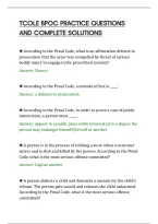 Tcole Bpoc Practice Questions&NewLine;And Complete Solutions