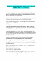 NUR 2459 Rasmussen Mental Health Exam 1 Modules 13 Latest QUESTIONS AND ANSWERS RATED A LATEST UPDATE 2026