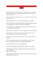 Ryanair Initial Exam Questions and Answers Latest Questions and Answers 100 Pass