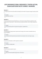 Life Insurance Final Frequently Tested Actual&NewLine;Exam Questions With Correct Answers