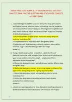 Abdsm Final Exam Dental Sleep Medicine Actual 2026 &sol;2027 &NewLine;Exam Test Bank Practice Questions And Study Guide Complete &NewLine;Accurate Exam 