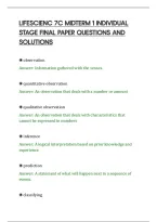 Lifescienc 7C Midterm 1 Individual&NewLine;Stage Final Paper Questions And&NewLine;Solutions