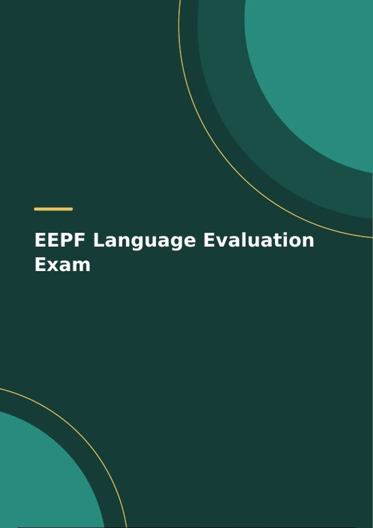 EEPF Language Evaluation Exam - Computers - Stuvia US