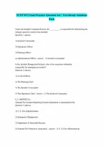 Randomized Practice Final TCFP FF2 Complete Questions and Verified Answers