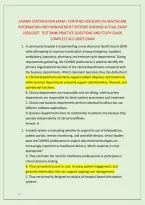 Cahims Certification Exam &sol; Certified Associate In Healthcare  &NewLine;Information And Management Systems &lpar;Cahims&rpar; Actual Exam &NewLine;2026&sol;2027  Test Bank Practice Questions And Study Guide &NewLine;Complete Accurate Exam