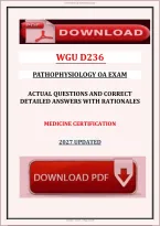 WGU D236 Pathophysiology OA Exam &ndash; Practice Questions&comma; Detailed Answers and Rationales &ndash; Exam Preparation