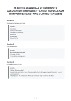 M-100 The Essentials Of Community&NewLine;Association Management Latest Actual Exam&NewLine;With Verified Questions & Correct Answers