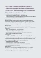 WGU D391 Healthcare Ecosystems &mdash; Complete Question And Verified answers &lpar;2026&sol;2027&rpar;&period; A&plus; Graded &vert;Pass Guaranteed &period;