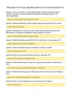 Wisconsin ATV Exam&comma; Questions with Correct Answers &lpar;Grade A&plus;&rpar;