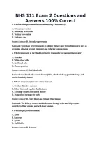 NHS 111 Exam 2 Practice Questions and Answers &vert; Scenario-Based Questions with Detailed Rationales