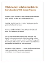 Milady Anatomy and physiology Esthetics Exam Questions With Correct Answers