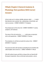 Milady Chapter 6 General Anatomy & Physiology Test questions With Correct Answers 