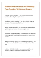Milady-s General Anatomy and Physiology Exam Questions With Correct Answers