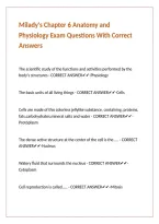 Milady-s Chapter 6 Anatomy and Physiology Exam Questions With Correct Answers