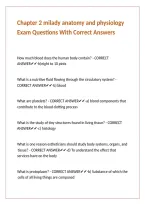 Chapter 2 milady anatomy and physiology Exam Questions With Correct Answers