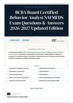 BCBA Board Certified Behavior Analyst SAFMEDS Exam Questions & Answers 2026&sol;2027 Updated Edition