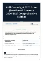 VATI Greenlight 2026 Exam Questions & Answers 2026&sol;2027 Comprehensive Edition