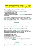 CPMA Exam Questions with all Correct & 100&percnt; Verified Answers &vert;Actual Complete Update &vert;Already Graded A&plus;