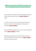 OMVIC Exam Newest 2026&sol;2027 Questions and &NewLine;Correct Detailed Answers Already Graded A&plus; 