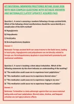 Ati Maternal Newborn Proctored Retake Exam 2026 &NewLine;With Ngn Complex Questions With Detailed Answers &NewLine;And Rationales&vert;&vert;Latest Update&excl;&excl; Assured Pass 