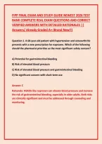 Fipp Final Exam And Study Guide Newest 2026 Test &NewLine;Bank Complete Real Exam Questions And Correct &NewLine;Verified Answers With Detailed Rationales &vert;&vert; &NewLine;Answers&sol; Already Graded A&plus; &lpar;Brand New&excl;&excl;&rpar; 