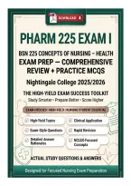 BSN 225 Concepts of Nursing &ndash; Health Promotion Exam Prep &mdash; Comprehensive Review &plus; Practice MCQs &mdash; Nightingale College 2025&sol;2026