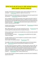 CPMA Test B with all Correct & 100&percnt; Verified Answers &vert;Latest Update &vert;Already Graded A&plus;