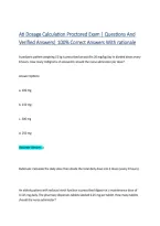 Ati Dosage Calculation Proctored Exam &vert; Questions And Verified Answers&vert; 100&percnt; Correct Answers With rationale