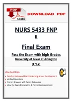NURS 5433 FNP II Final Exam &lpar;Family II&colon; Advanced Practice Nursing Across the Lifespan II&rpar; &lpar;2026&sol;2027&rpar; &lpar;PDF&rpar; &vert; Family Nursing &vert; &ndash; UTA&period;