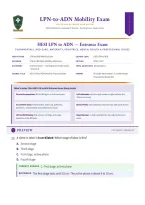 HESI LPN to ADN Entrance Exam Version B &lpar;LATEST EDITION&rpar; &vert; Complete Questions & Verified Answers &vert; 100&percnt; Correct &vert; Grade A  Elsevier